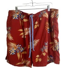 Tommy Bahama Swim Trunks Mens Size XL Red Floral  Resort Hawaii Preppy Gorpcore